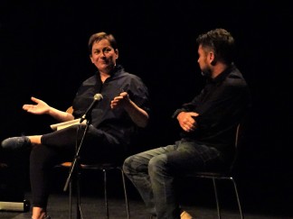 david butler interviewing ann enright at the mermaid arts centre